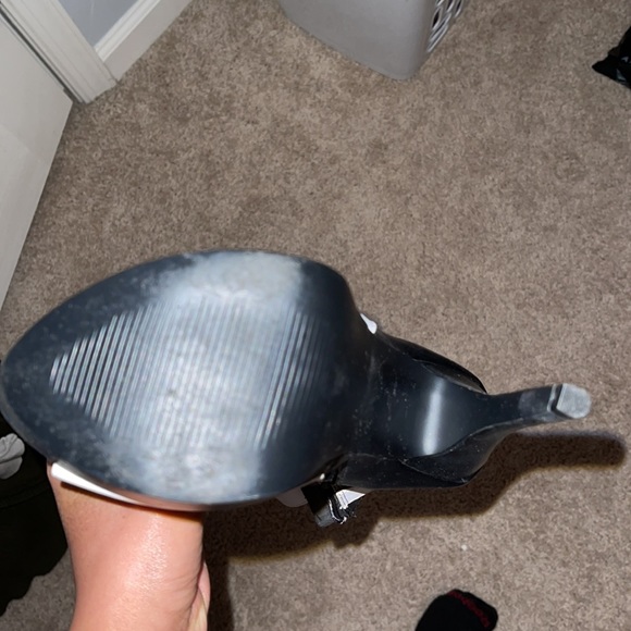 Qupid black/white platform peep toe bootie - Picture 2 of 2